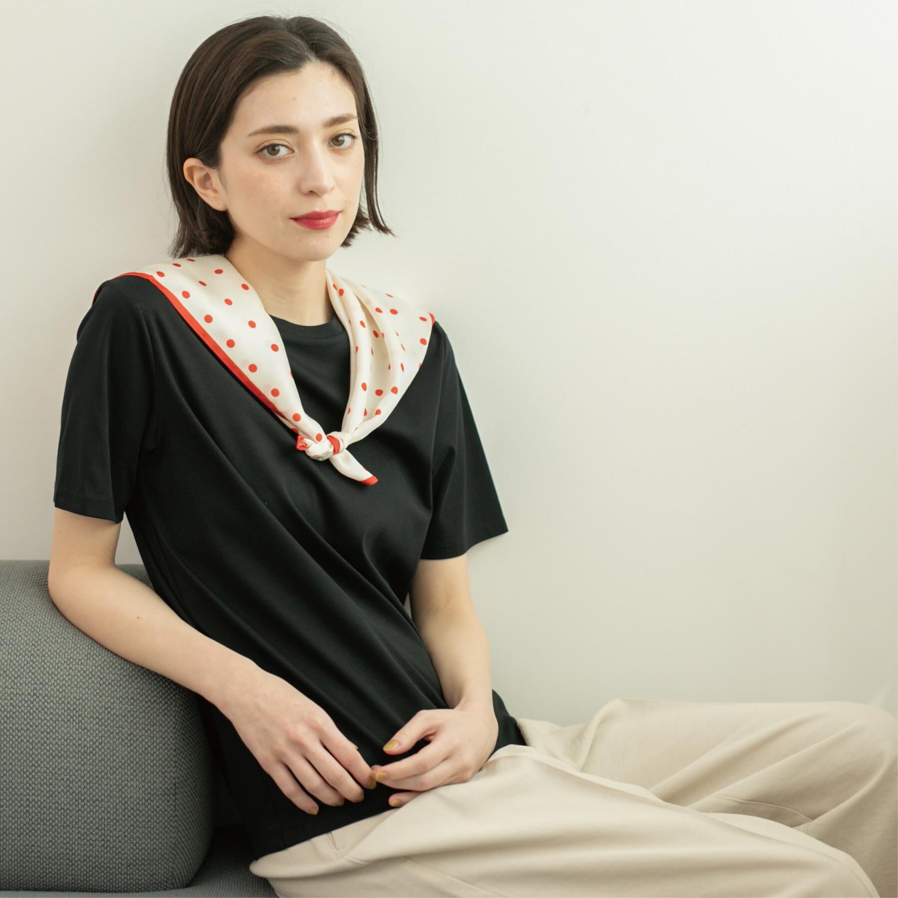 OPAQUE.CLIP「《5色展開／SS-LLサイズ》ベーシッククルーネックTシャツ【接触冷感／洗濯機洗い可】」|Tシャツ・カットソー|