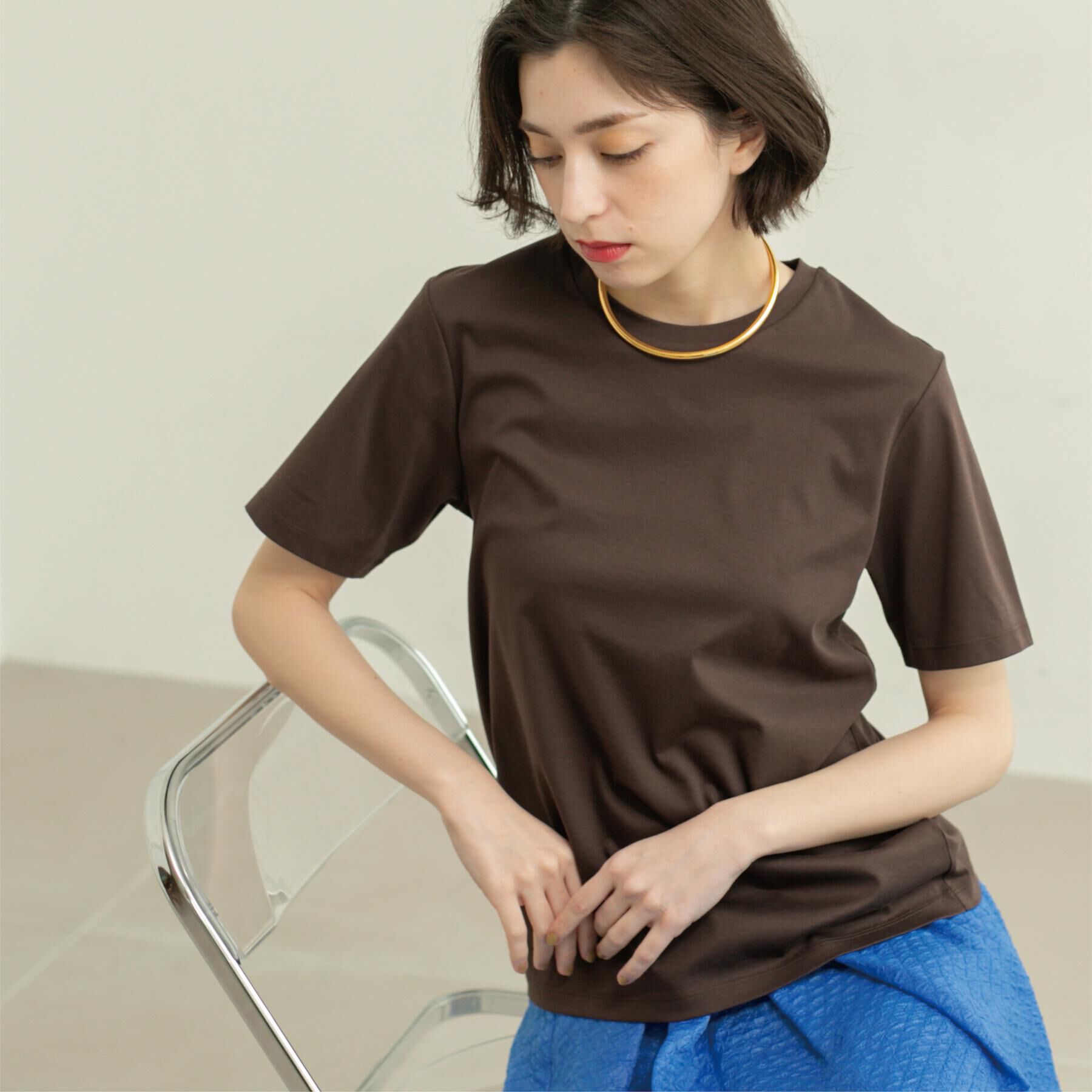 OPAQUE.CLIP「《5色展開／SS-LLサイズ》ベーシッククルーネックTシャツ【接触冷感／洗濯機洗い可】」|Tシャツ・カットソー|