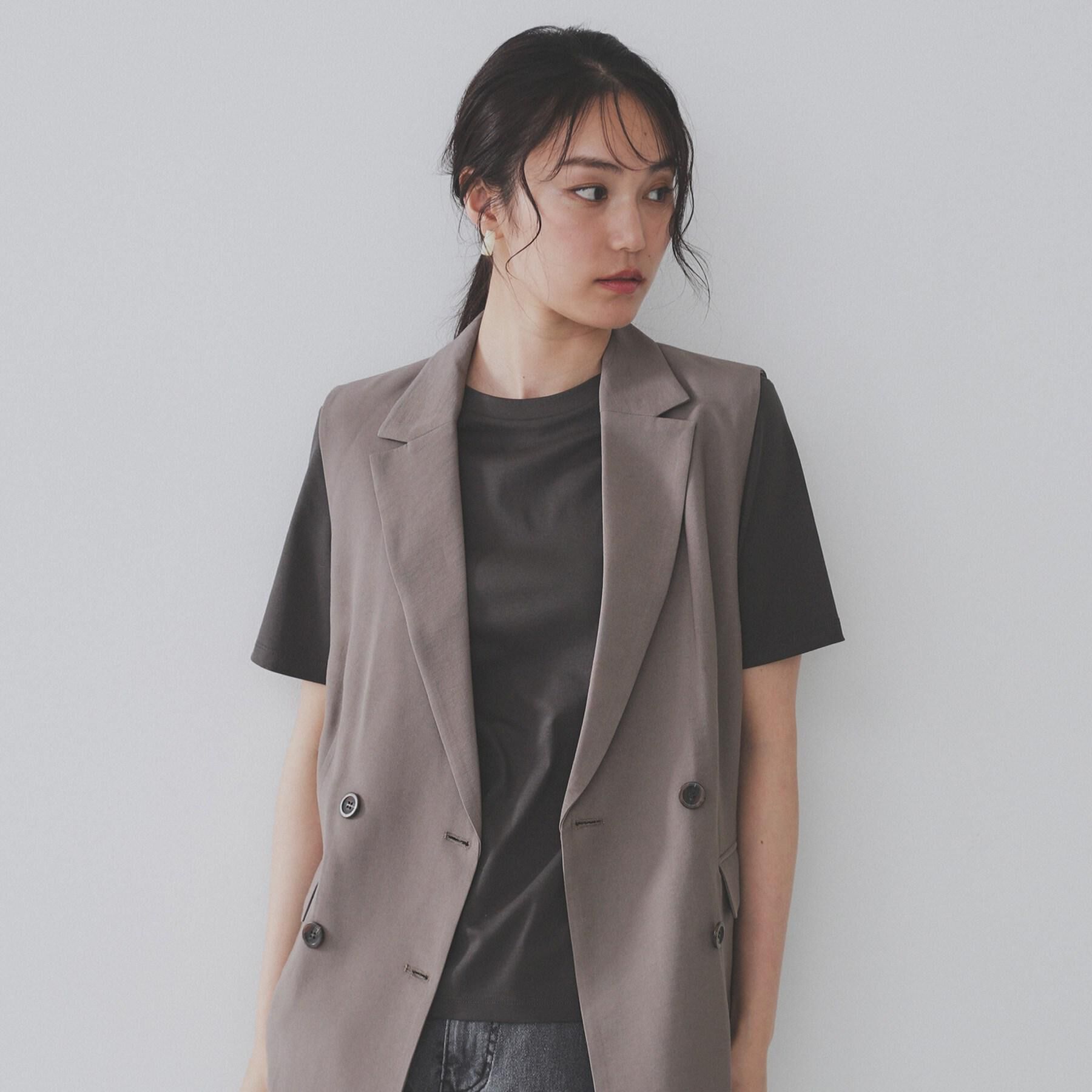 OPAQUE.CLIP「《5色展開／SS-LLサイズ》ベーシッククルーネックTシャツ【接触冷感／洗濯機洗い可】」|Tシャツ・カットソー|