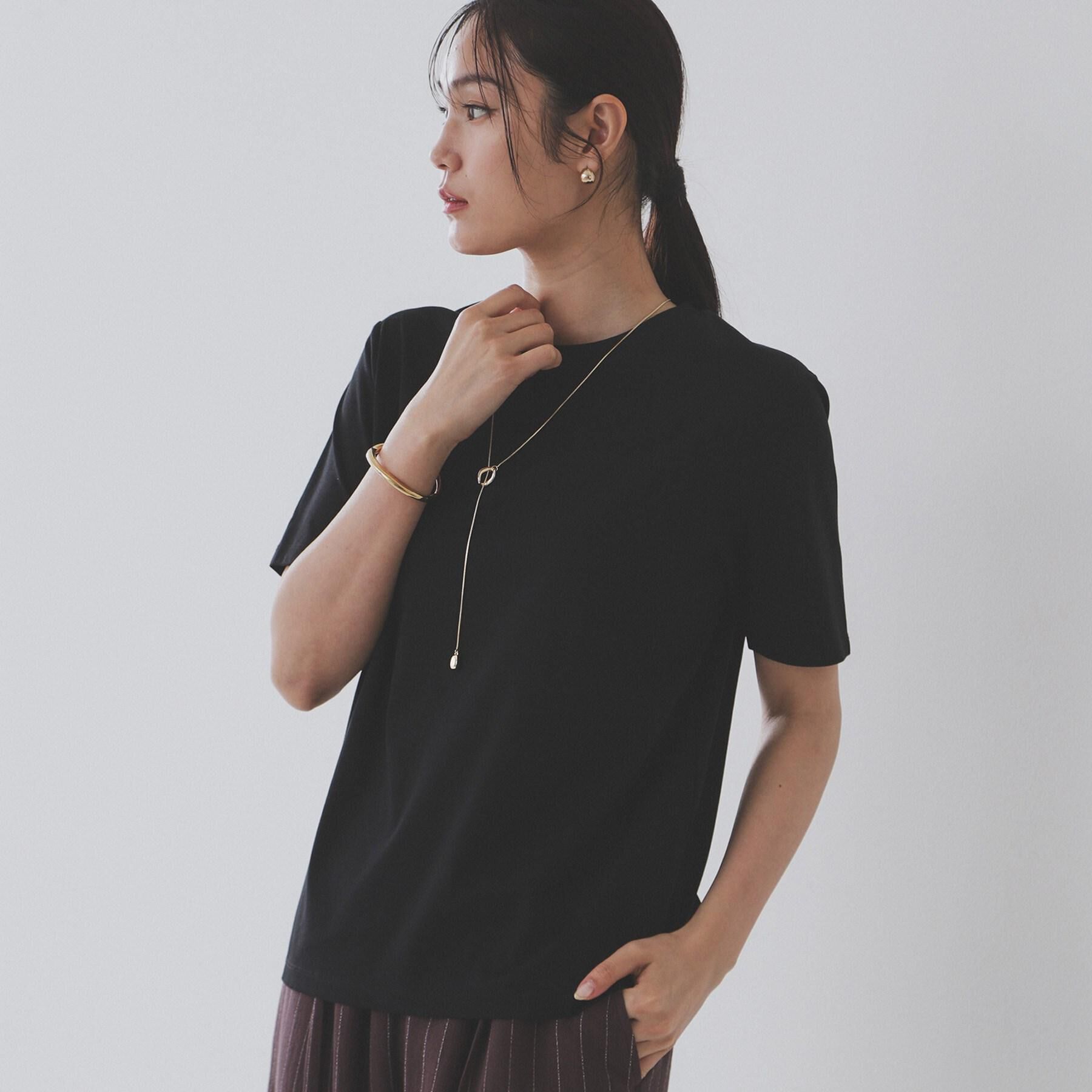 OPAQUE.CLIP「《5色展開／SS-LLサイズ》ベーシッククルーネックTシャツ【接触冷感／洗濯機洗い可】」|Tシャツ・カットソー|