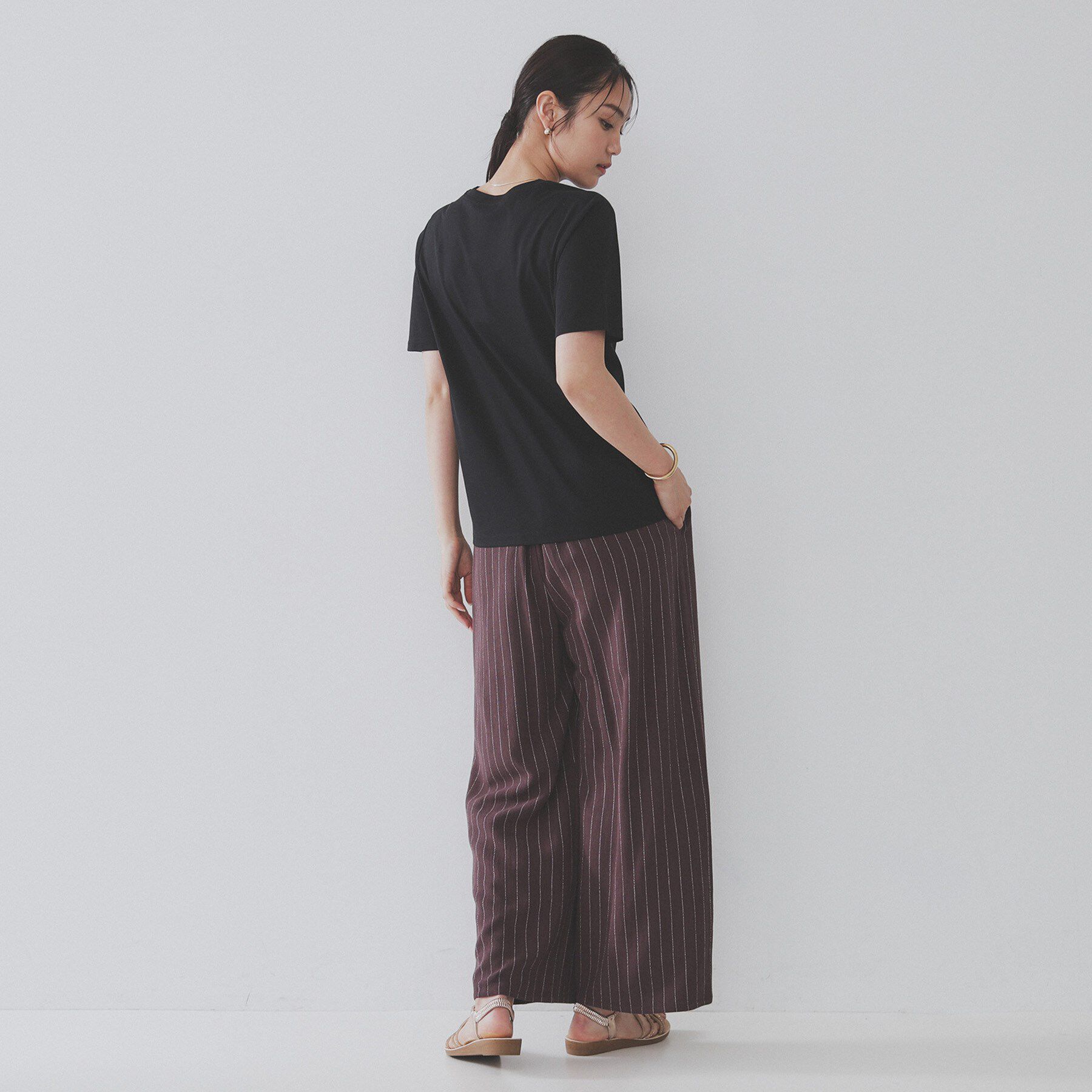 OPAQUE.CLIP「《5色展開／SS-LLサイズ》ベーシッククルーネックTシャツ【接触冷感／洗濯機洗い可】」|Tシャツ・カットソー|