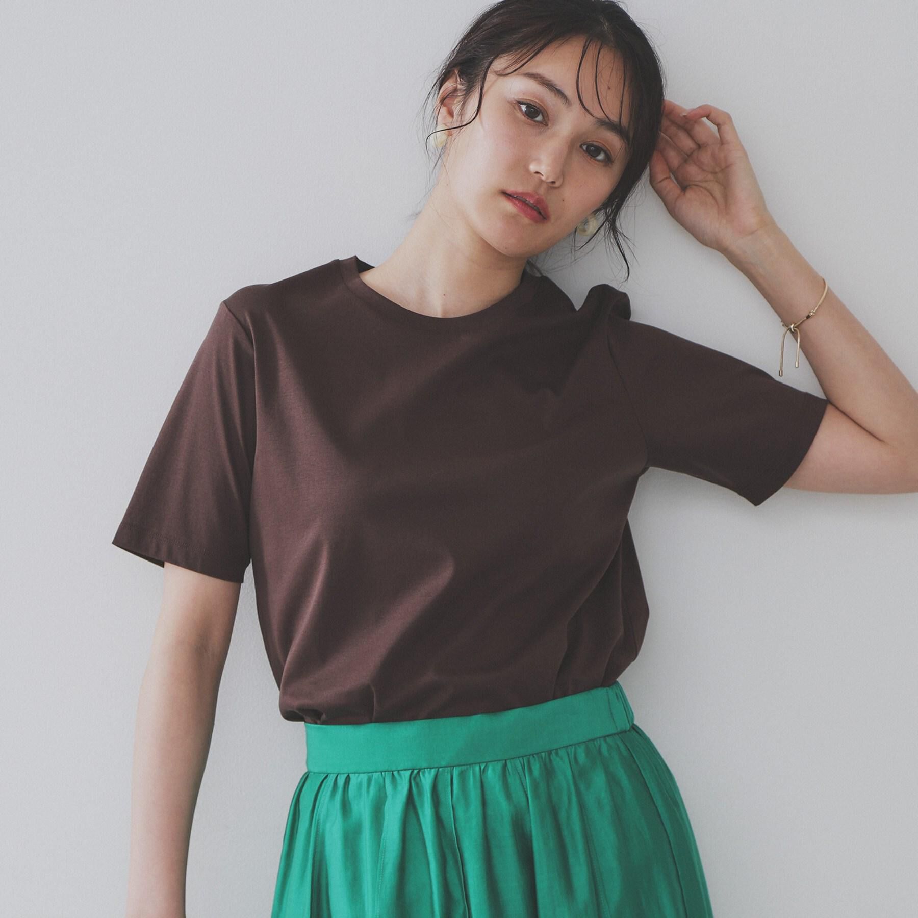 OPAQUE.CLIP「《5色展開／SS-LLサイズ》ベーシッククルーネックTシャツ【接触冷感／洗濯機洗い可】」|Tシャツ・カットソー|