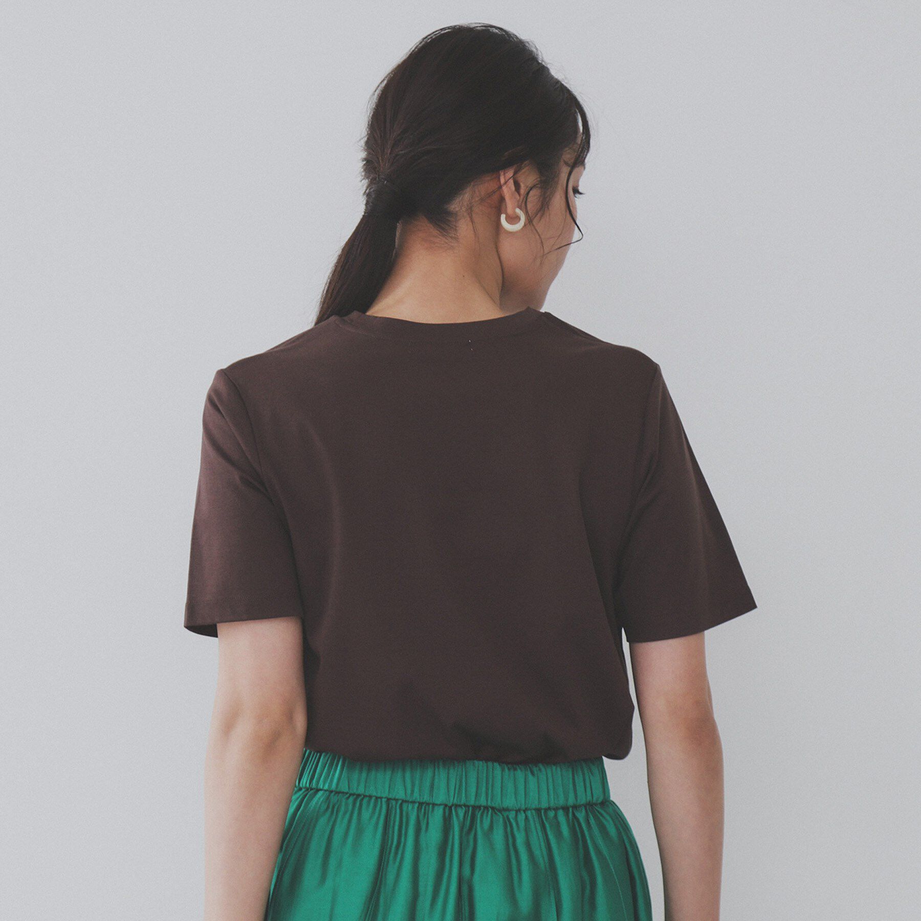 OPAQUE.CLIP「《5色展開／SS-LLサイズ》ベーシッククルーネックTシャツ【接触冷感／洗濯機洗い可】」|Tシャツ・カットソー|