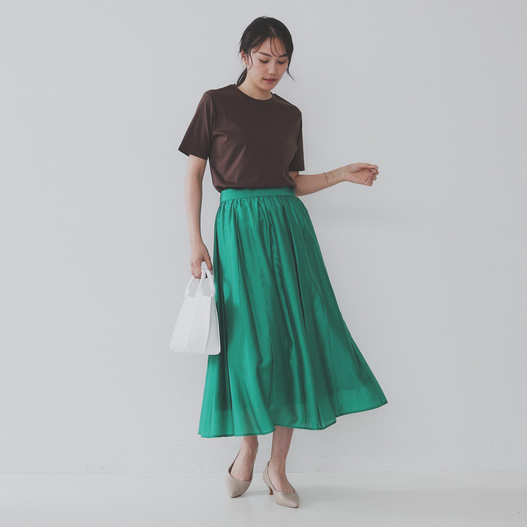 OPAQUE.CLIP「《5色展開／SS-LLサイズ》ベーシッククルーネックTシャツ【接触冷感／洗濯機洗い可】」|Tシャツ・カットソー|