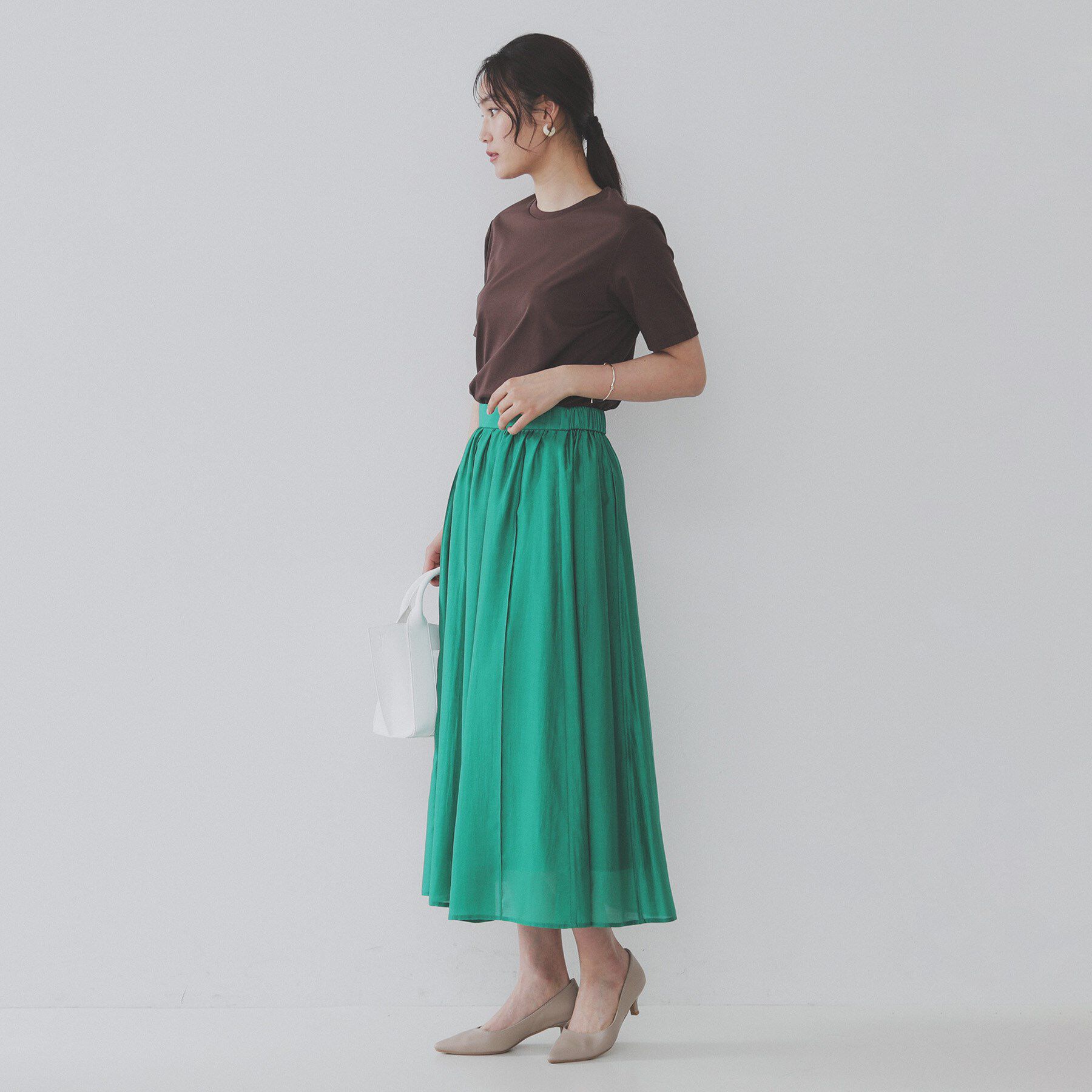 OPAQUE.CLIP「《5色展開／SS-LLサイズ》ベーシッククルーネックTシャツ【接触冷感／洗濯機洗い可】」|Tシャツ・カットソー|