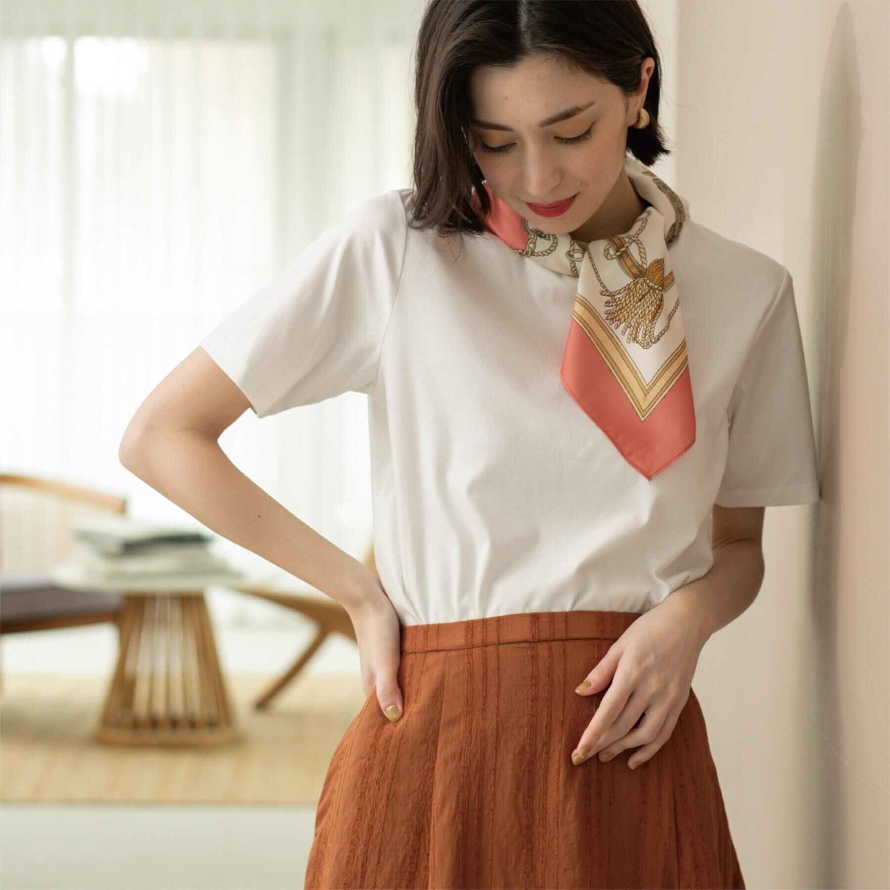 OPAQUE.CLIP「《5色展開／SS-LLサイズ》ベーシッククルーネックTシャツ【接触冷感／洗濯機洗い可】」|Tシャツ・カットソー|
