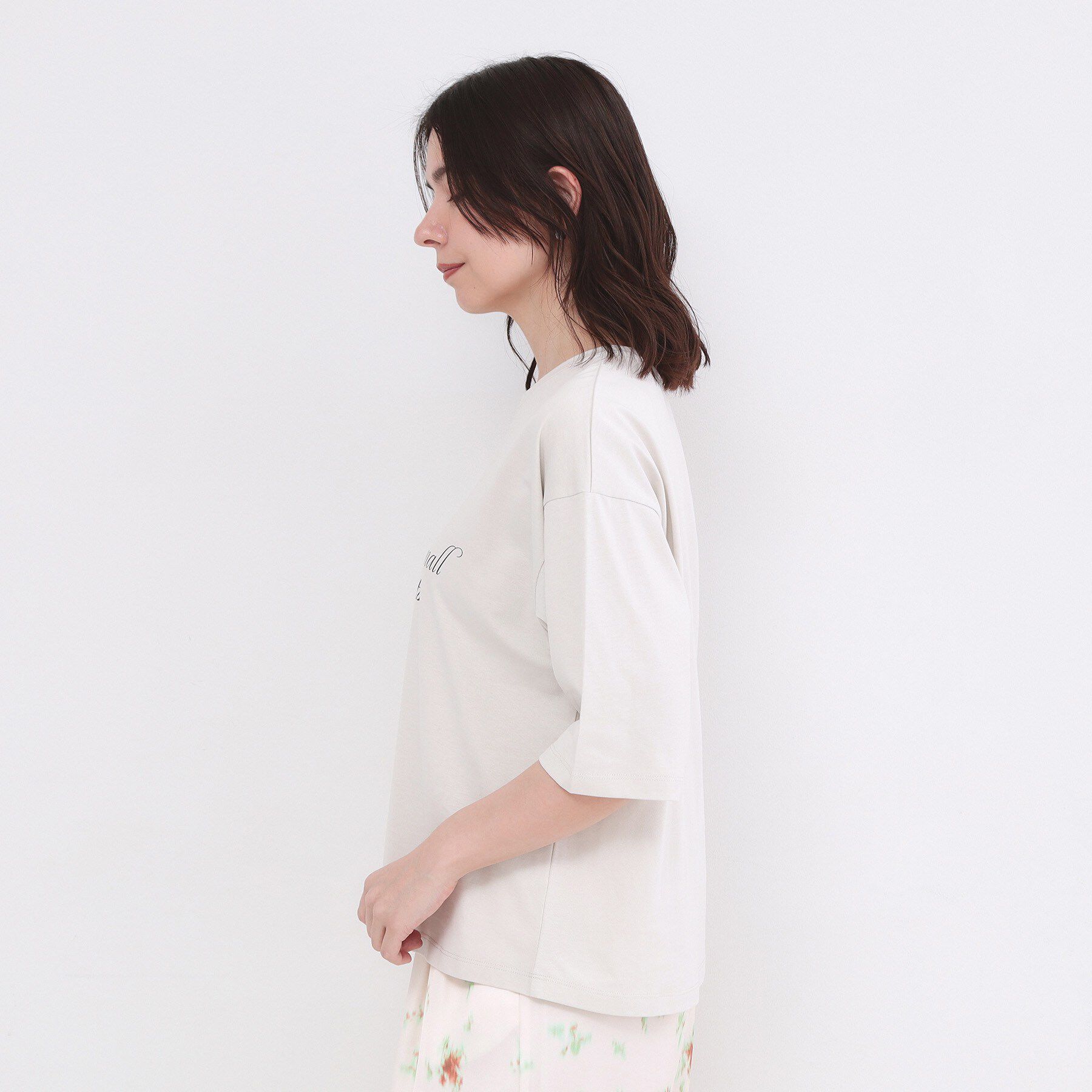 OPAQUE.CLIP「リラクシーロゴプリントTシャツ【洗濯機OK】」|Tシャツ・カットソー|