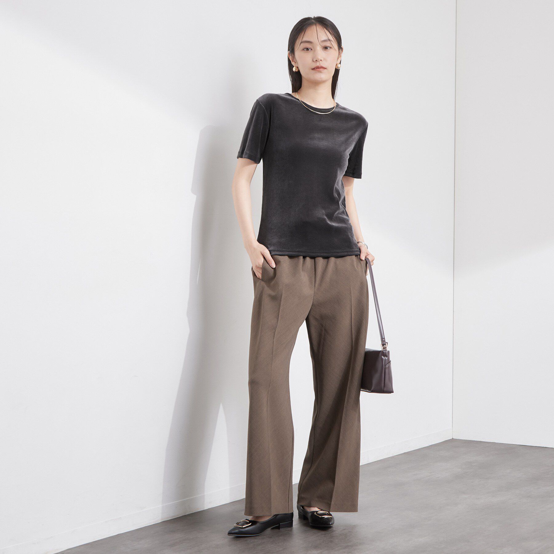 OPAQUE.CLIP「フロッキーチュールカットソー【洗濯機OK】」|Tシャツ・カットソー|