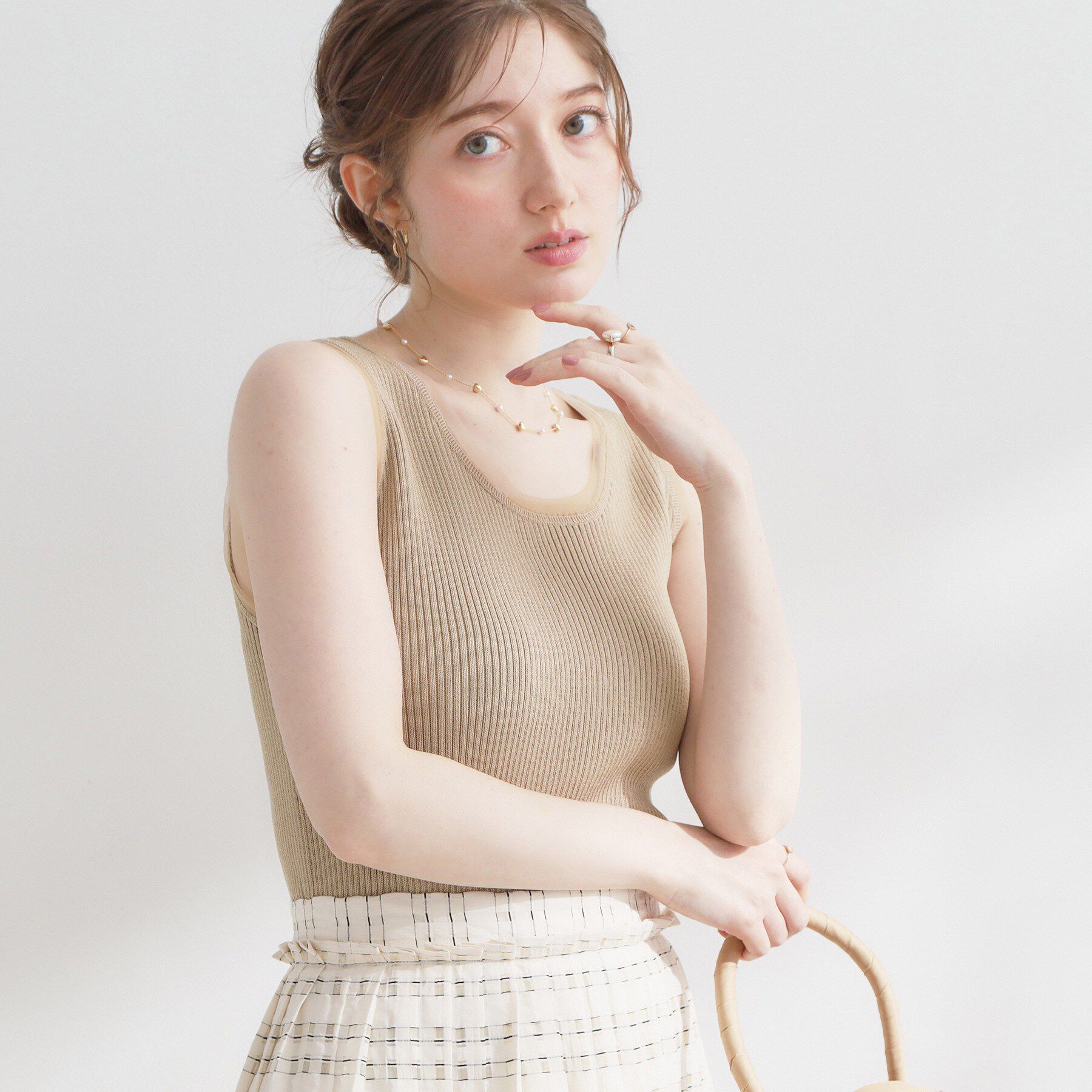 Couture broach「チュール付きタンクトップ」|キャミソール|