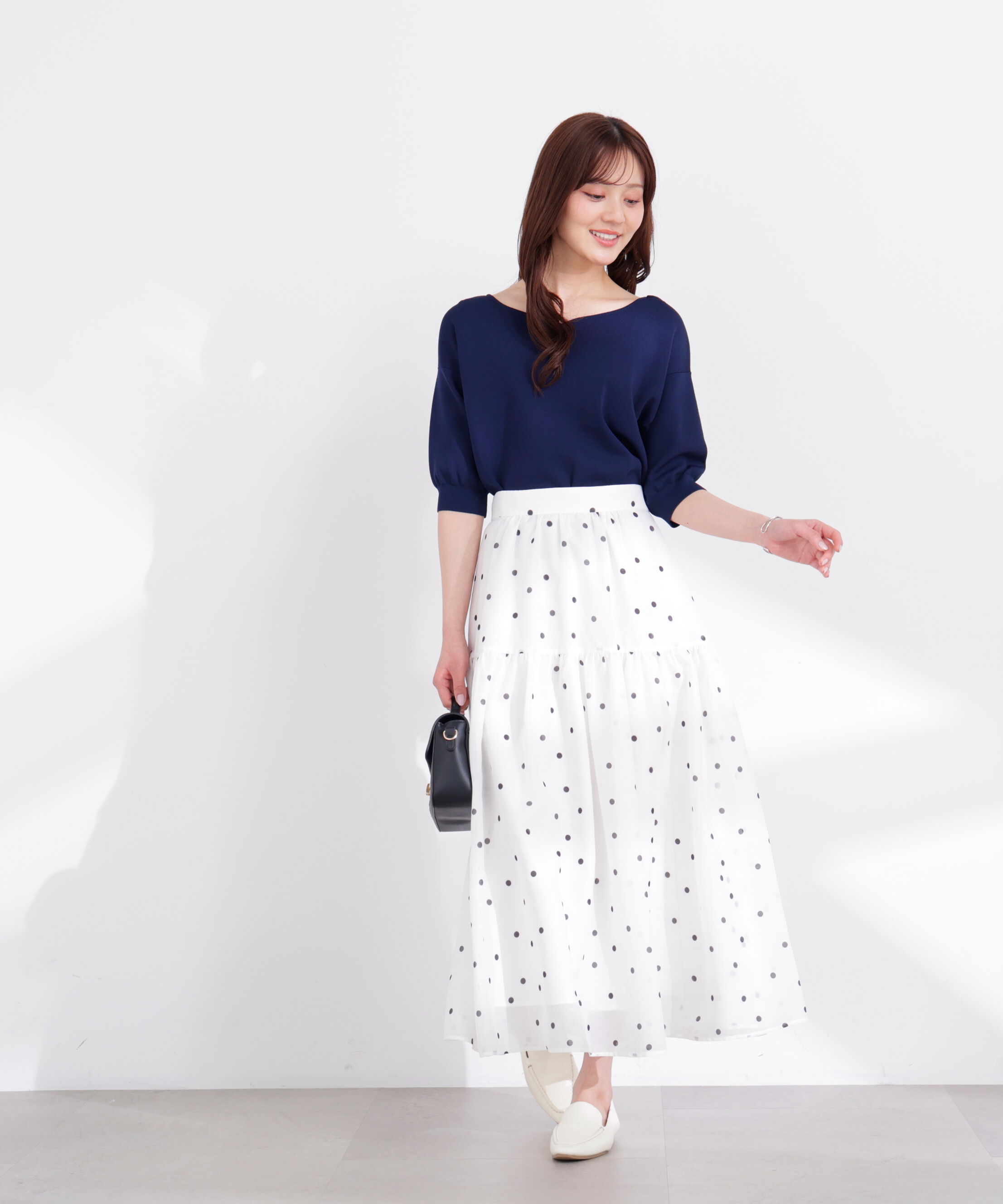 PROPORTION BODY DRESSING「ドットプリントティアードスカート 26SS」|スカート|