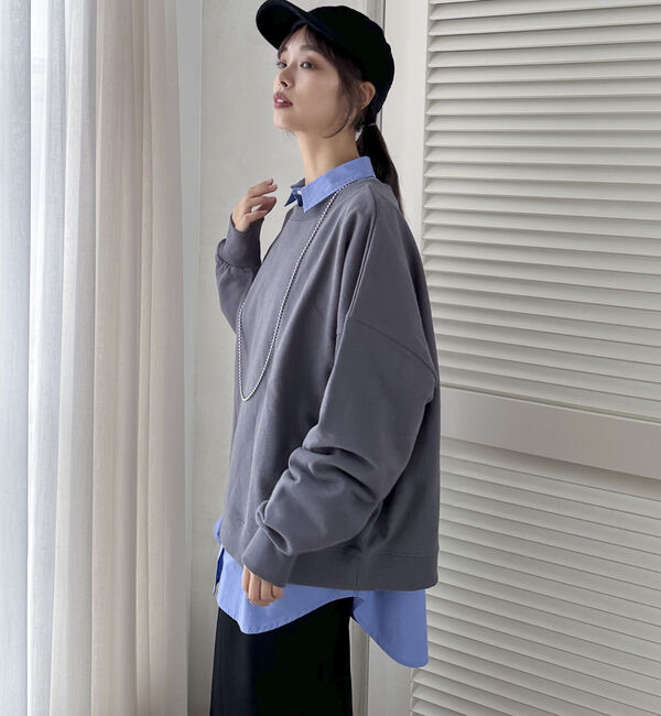 Doux archives「ＵＳコットンボートネックスウェット」|Tシャツ・カットソー|