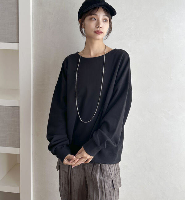 Doux archives「ＵＳコットンボートネックスウェット」|Tシャツ・カットソー|