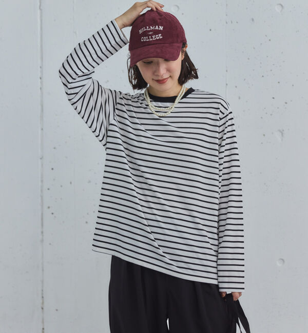 Doux archives「ボーダーインナーロンＴｅｅ」|Tシャツ・カットソー|