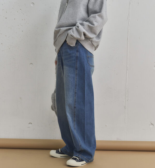 Doux archives「コクーンウエストダブルボタンデニムパンツ」|デニム|