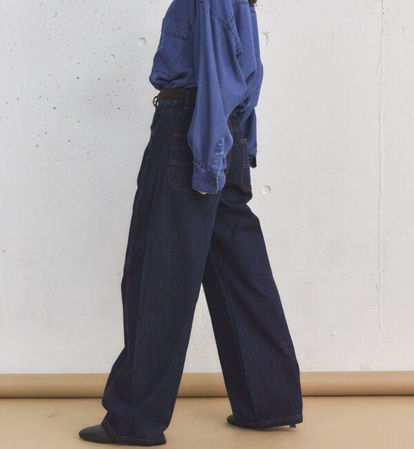 Doux archives「コクーンウエストダブルボタンデニムパンツ」|デニム|