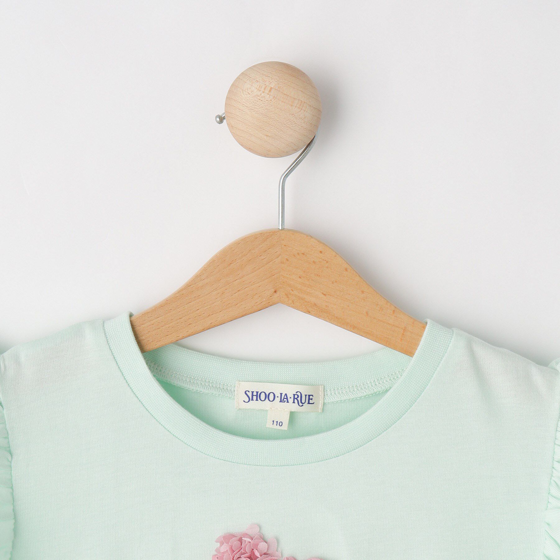 SHOO･LA･RUE「【100-150cm/ひんやり】花びらモチーフTシャツ」|Tシャツ・カットソー|