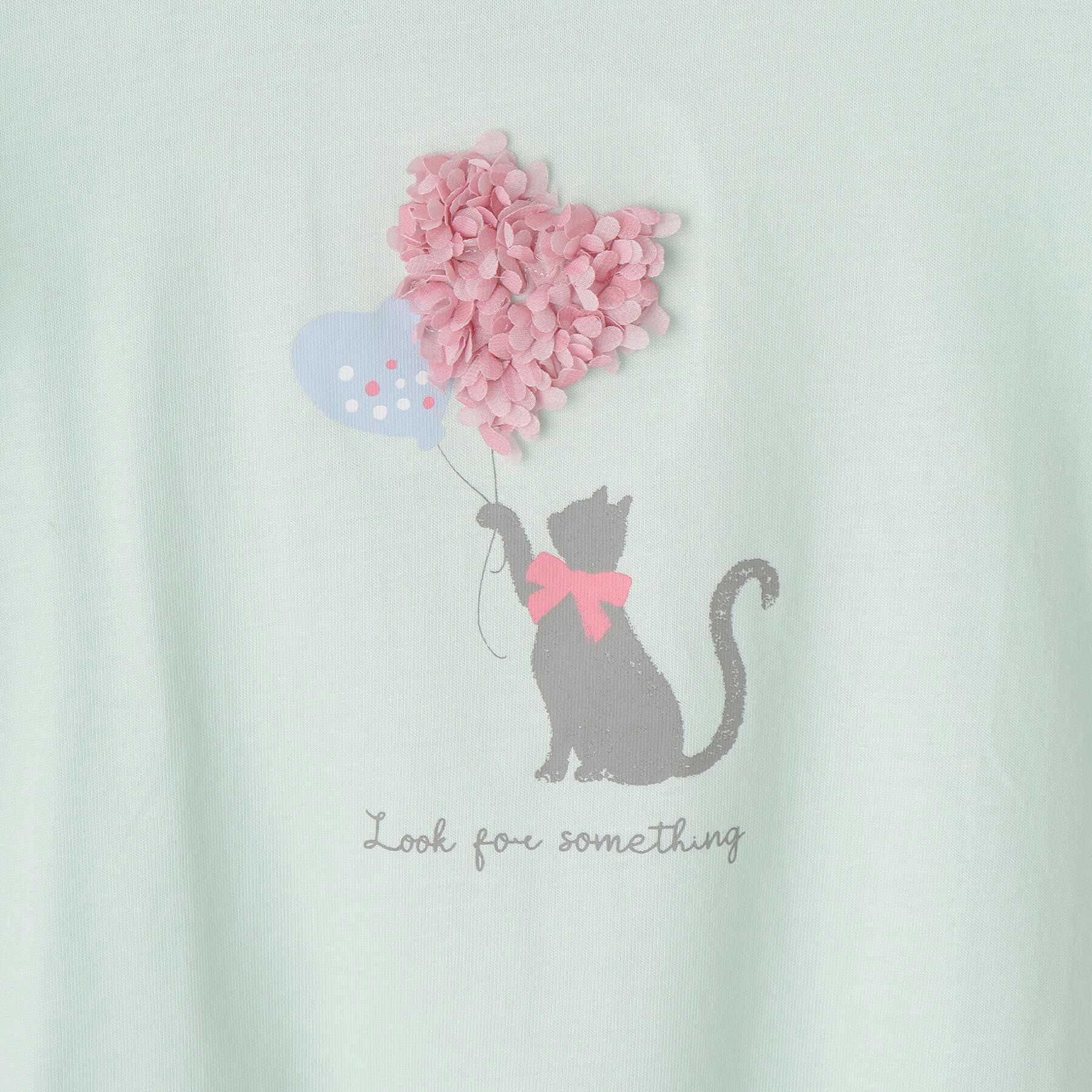 SHOO･LA･RUE「【100-150cm/ひんやり】花びらモチーフTシャツ」|Tシャツ・カットソー|