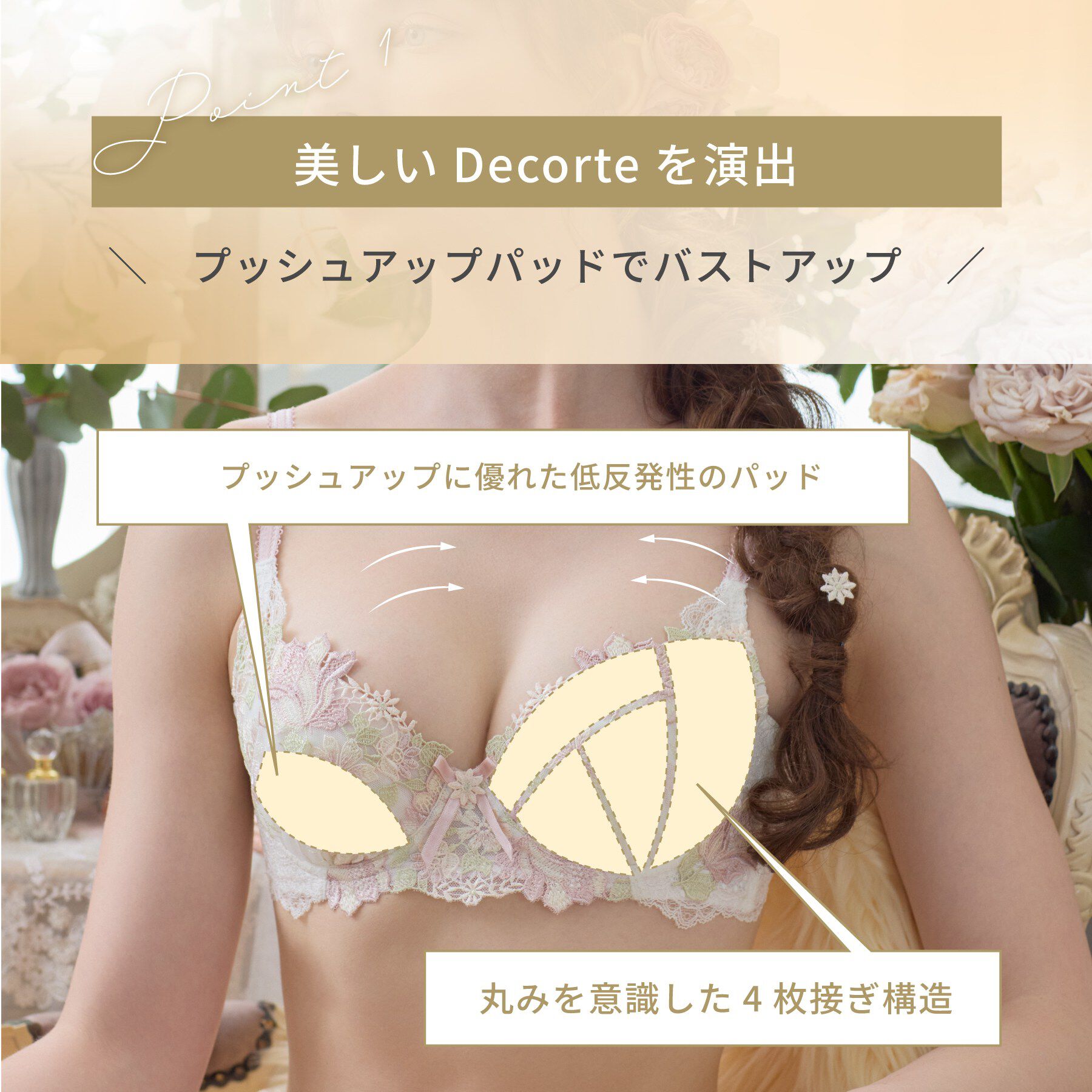 Risa Magli「アデラ ブラジャー （D－F） ＜D Make Type＞」|インナー|