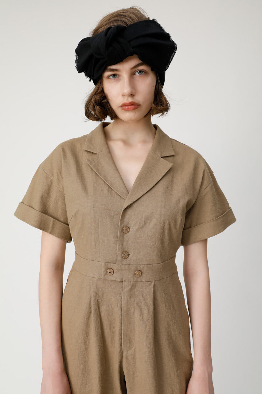 MOUSSY「LINEN BLEND SHIRT オールインワン」|その他|