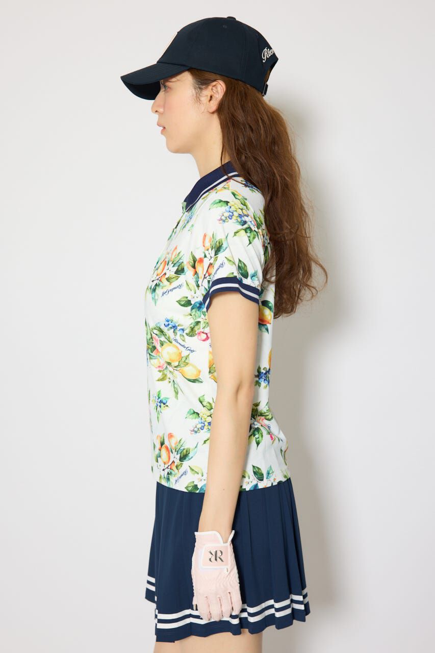 rienda「ラインコンパクトポロトップス」|Tシャツ・カットソー|