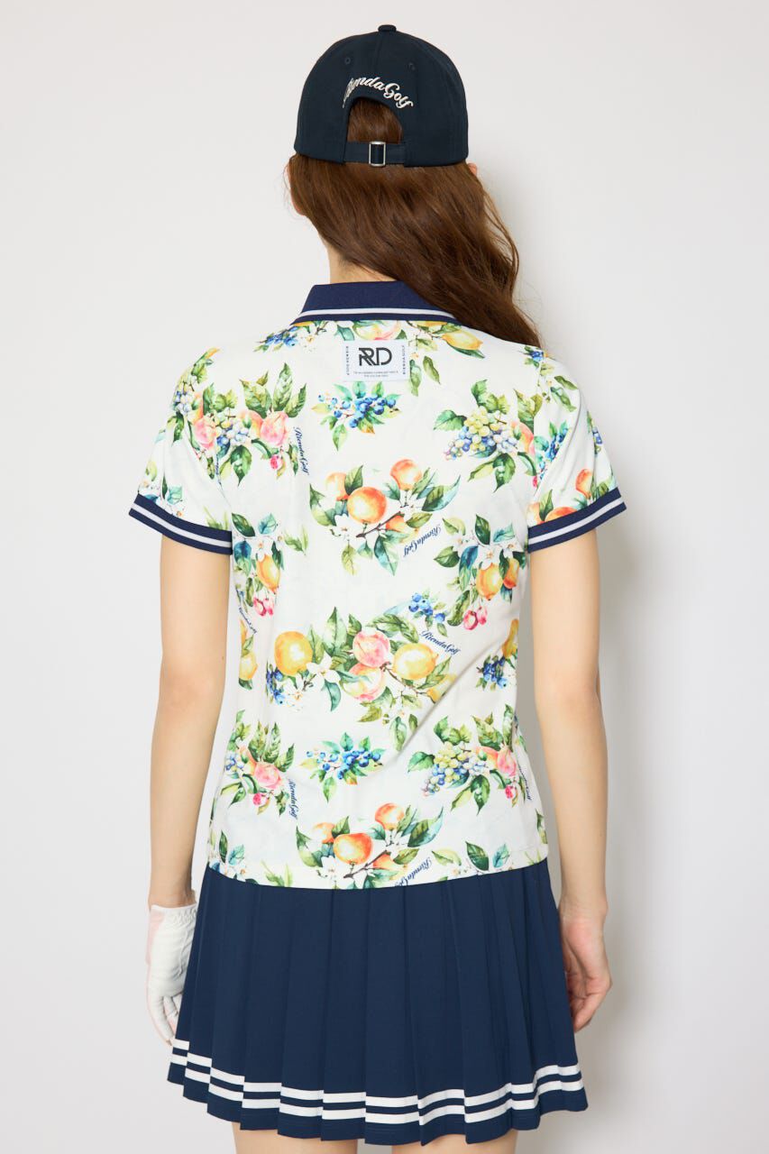 rienda「ラインコンパクトポロトップス」|Tシャツ・カットソー|