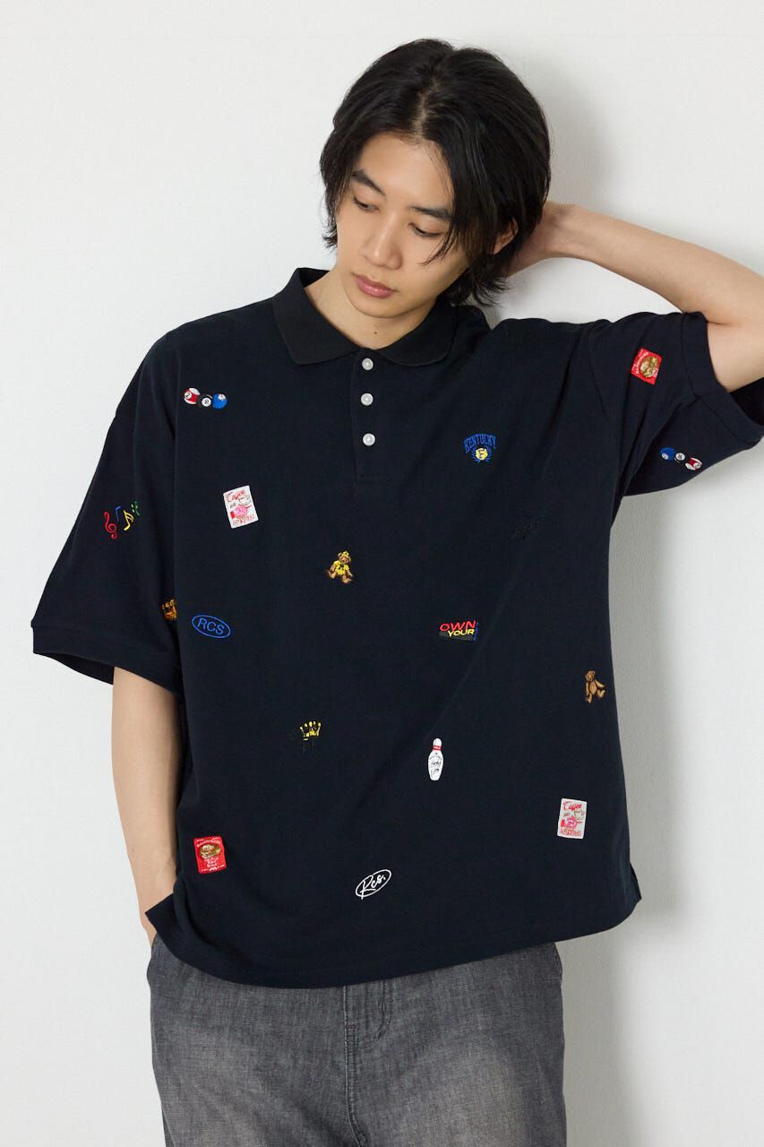 RODEO CROWNS「Dotted ポロシャツ」|Tシャツ・カットソー|BLK