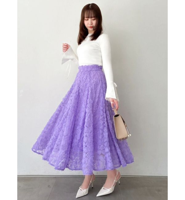 dazzlin「【追加生産分】ヘムレースリブニットトップス」|ニット・セーター|