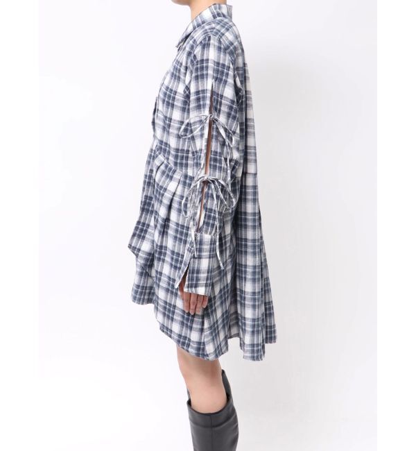 dazzlin「シャツイレフレアミニワンピース」|ワンピース|