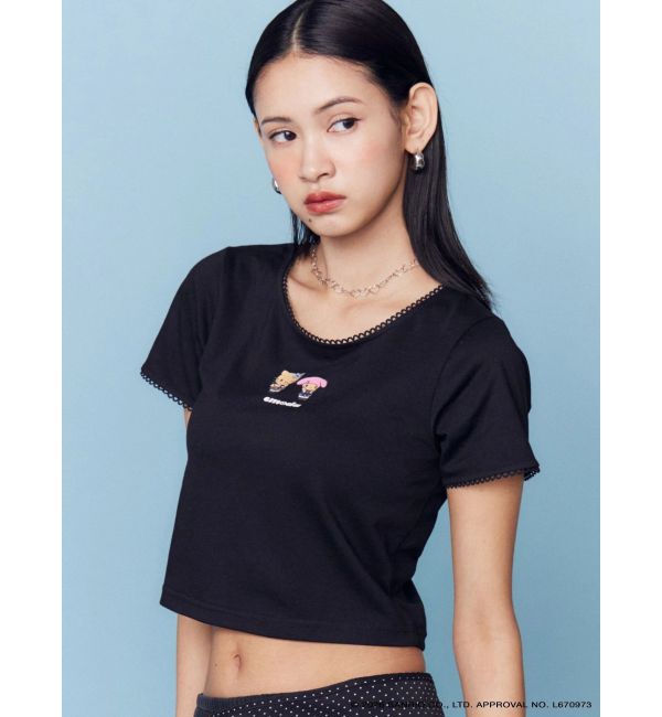 EMODA「【日焼けHello Kitty&My Melody&times;EMODA】MINI LACE T/S」|Tシャツ・カットソー|