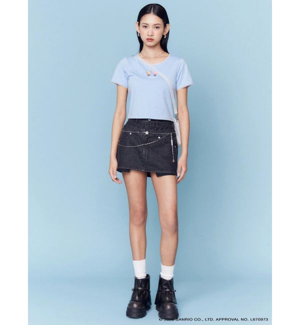 EMODA「【日焼けHello Kitty&My Melody&times;EMODA】MINI LACE T/S」|Tシャツ・カットソー|