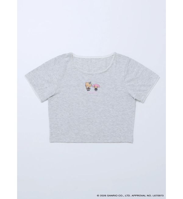 EMODA「【日焼けHello Kitty&My Melody&times;EMODA】MINI LACE T/S」|Tシャツ・カットソー|