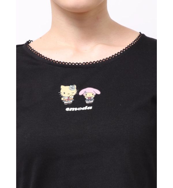 EMODA「【日焼けHello Kitty&My Melody&times;EMODA】MINI LACE T/S」|Tシャツ・カットソー|