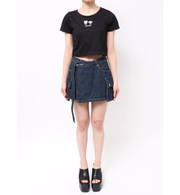 EMODA「【日焼けHello Kitty&My Melody&times;EMODA】MINI LACE T/S」|Tシャツ・カットソー|