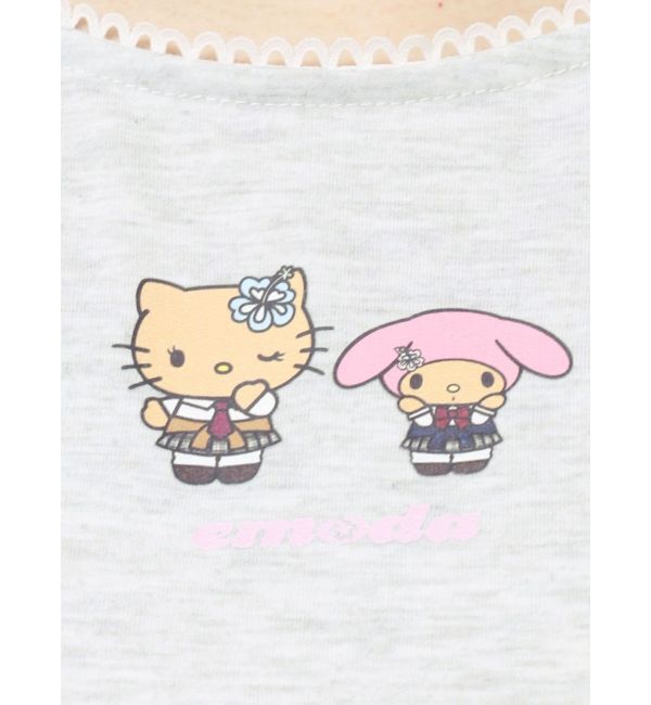 EMODA「【日焼けHello Kitty&My Melody&times;EMODA】MINI LACE T/S」|Tシャツ・カットソー|