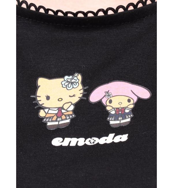 EMODA「【日焼けHello Kitty&My Melody&times;EMODA】MINI LACE T/S」|Tシャツ・カットソー|