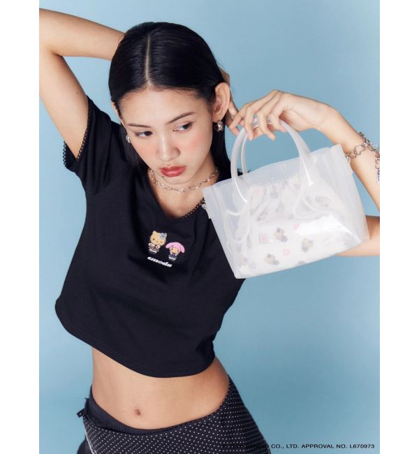 EMODA「【日焼けHello Kitty&My Melody&times;EMODA】MINI LACE T/S」|Tシャツ・カットソー|
