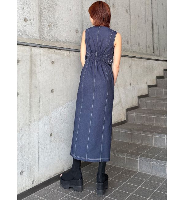 MURUA「サイドベルトジップナローワンピース」|ワンピース|