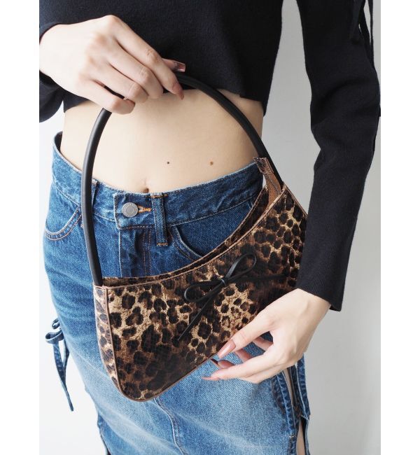 EVRIS「リボンモチーフバイカラーハンドBAG」|ハンドバッグ|