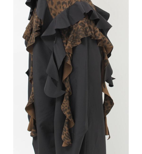 GYDA「LEOPARD HEM DRAPE EDGEベアTOPS」|チューブトップ|