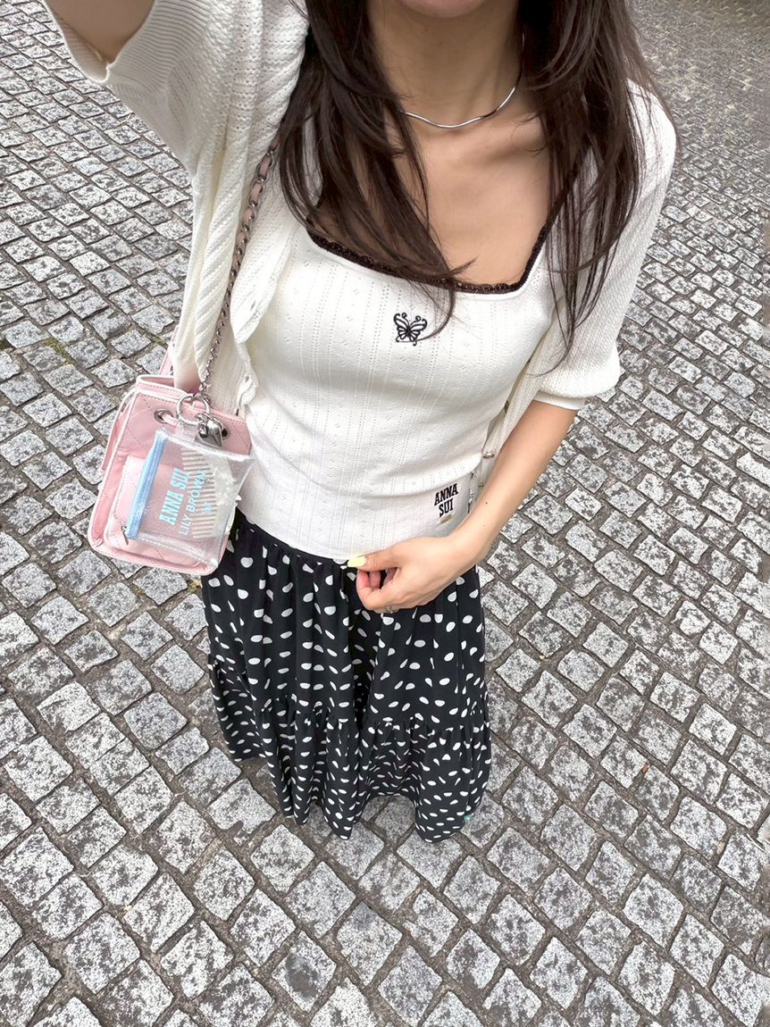 LILY BROWN「【LILY BROWN&times;ANNA SUI】レースニットカーディガン」|カーディガン|