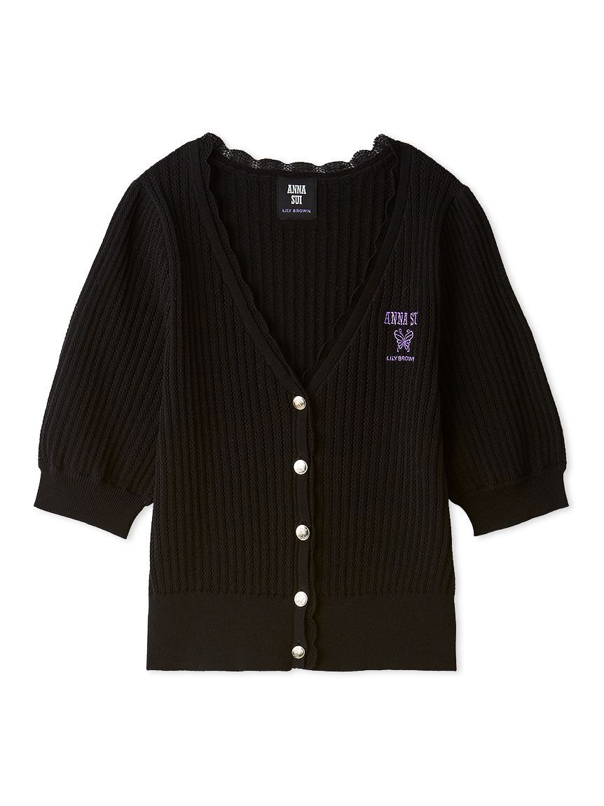 LILY BROWN「【LILY BROWN&times;ANNA SUI】レースニットカーディガン」|カーディガン|