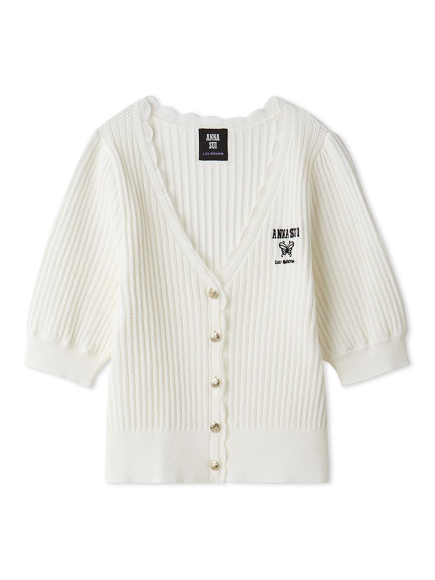 LILY BROWN「【LILY BROWN&times;ANNA SUI】レースニットカーディガン」|カーディガン|