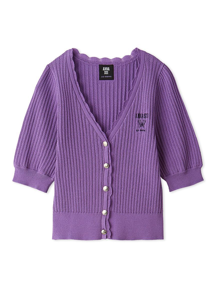 LILY BROWN「【LILY BROWN&times;ANNA SUI】レースニットカーディガン」|カーディガン|