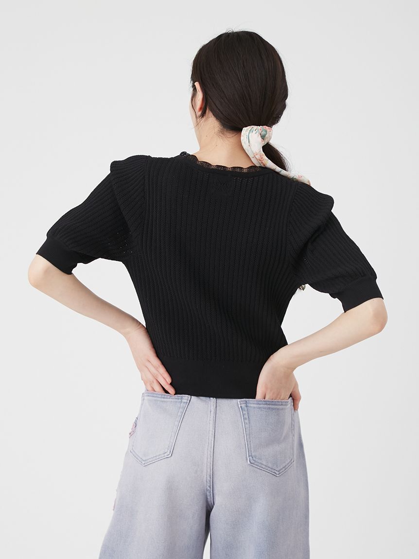 LILY BROWN「【LILY BROWN&times;ANNA SUI】レースニットカーディガン」|カーディガン|