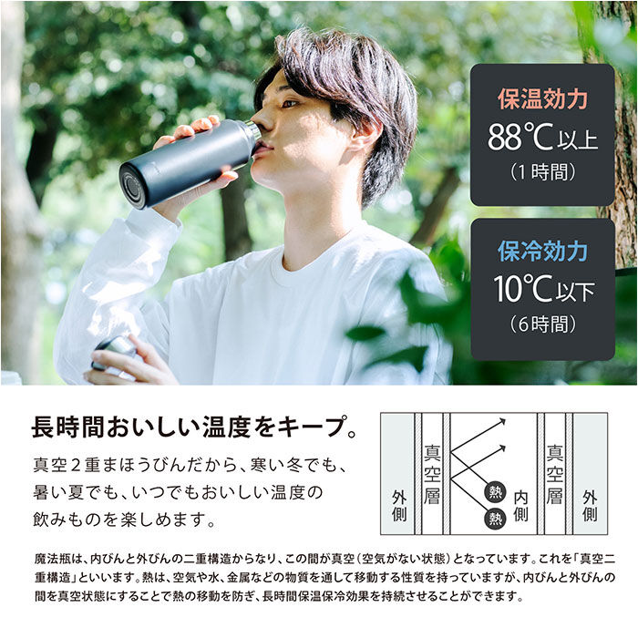 BACKYARD FAMILY「水筒 保冷 保温 通販 スクリュー マグボトル 600ml 0.6L 直飲み ステンレスボトル」|食器・キッチングッズ|