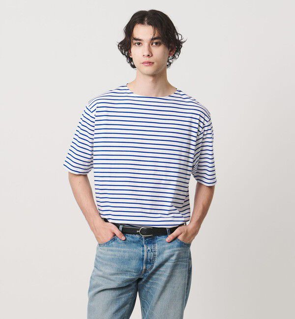 UNITED ARROWS「【別注】＜Armor-Lux＞ セミボートネック ボーダー Tシャツ」|Tシャツ・カットソー|