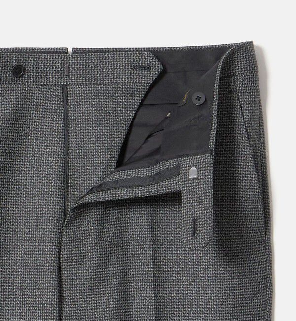 UNITED ARROWS「ハウンドトゥース フレア ノープリーツ スラックス ヨコストレッチ」|スーツ|
