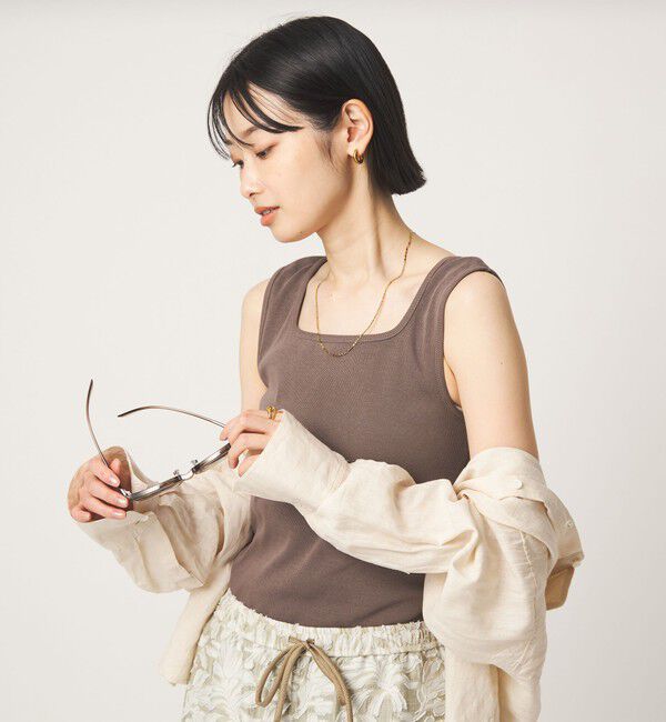 UNITED ARROWS green label relaxing「デコルテ フライス タンクトップ 抗菌」|タンクトップ|