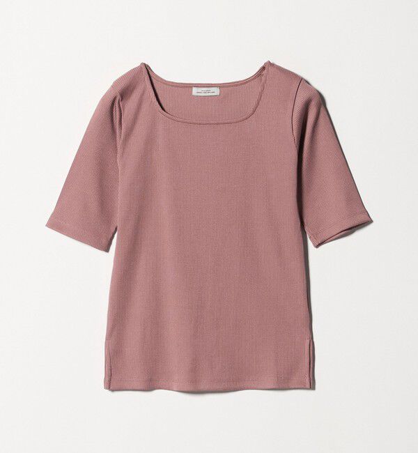 UNITED ARROWS green label relaxing「ブライトリブ スクエアネック 5分袖 プルオーバー カットソー」|Tシャツ・カットソー|