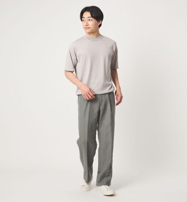UNITED ARROWS green label relaxing「MTB コットン ハイゲージ モックネック ニット Tシャツ」|ニット・セーター|